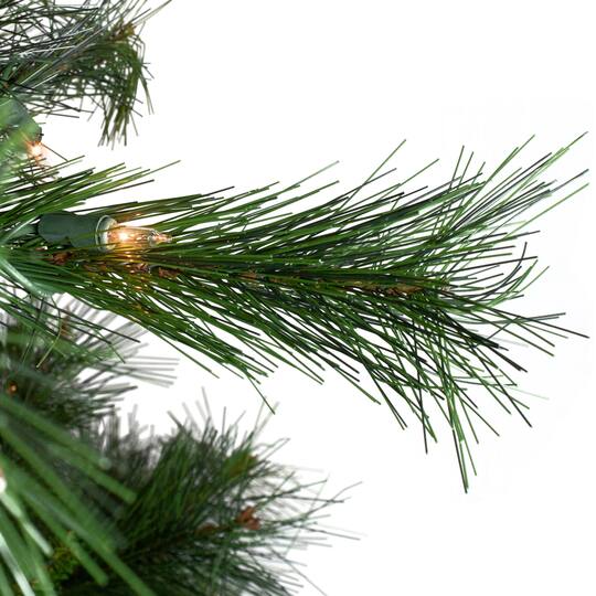 6.5ft. Pre-Lit Medium Canyon Pine Artificial Christmas Wall Tree, Clear Lights